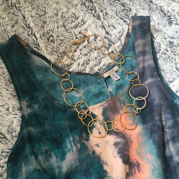 Anthropologie Jewelry - Gold Hoop Necklace Anthropology